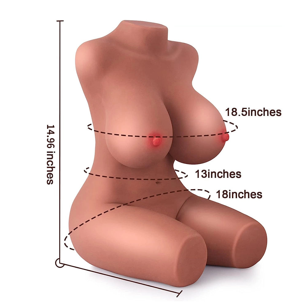 Alina-6.9LB Tan Big Boobs Female Sex Doll Torso