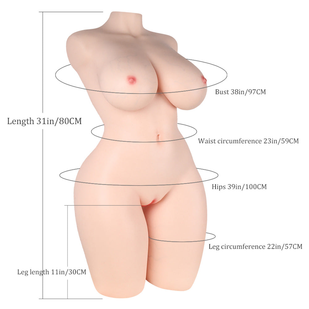 Jennifer - 68.34 LB Full Silicone Sex Doll Torso For Man