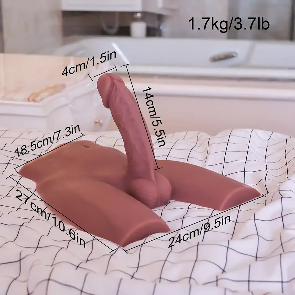 Owen-3.7LB Flat Silicone Male Sex Toy With 5.5" Dildo
