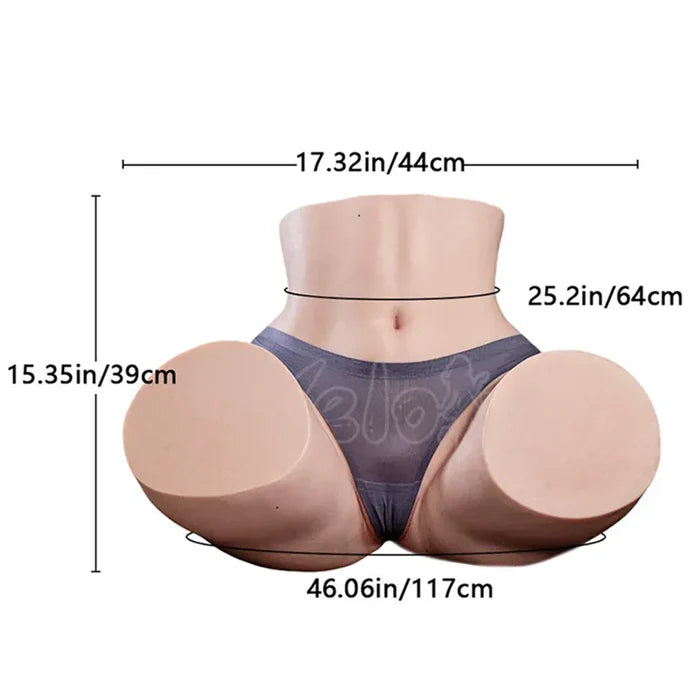 Mary-37.47 LB Realistic BBW Ass Sex Torso for Male Masturbator