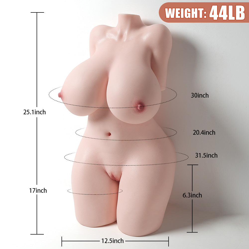 Elena-44LB Built-in 1:1 Female Sex Torso with Liquid Soft Breast & 3D Vagina