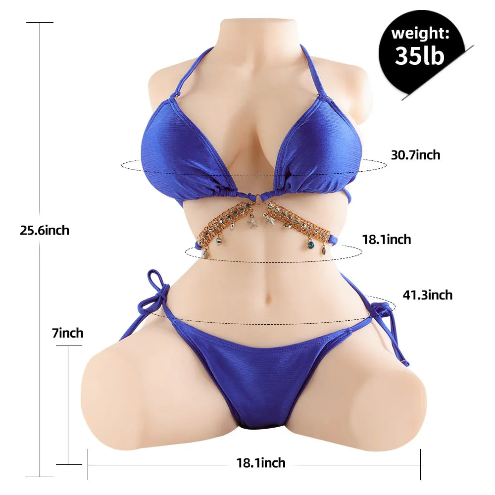 Shelley-35LB Ultra Soft Gel-filled Breast Female Sex Torso