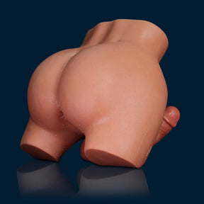 Chris-14LB Full Silicone Big Ass Male Torso With Replaceable Dildo