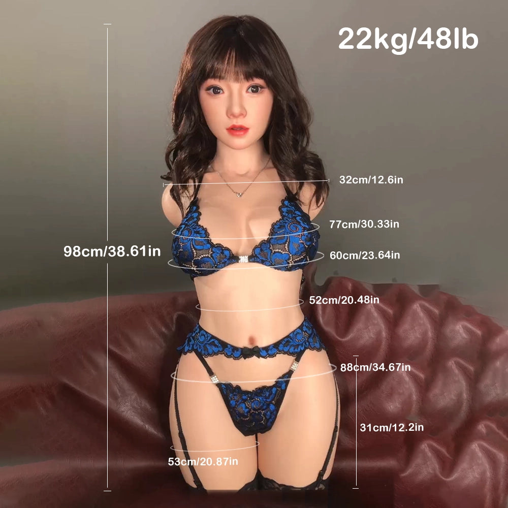 Elena: 48LB Life Size Doll Japanese SIlicone Sex Doll Torso