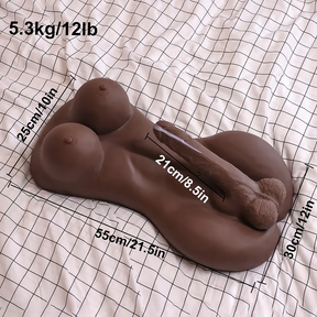 Kevin-12LB Classic Style Shemale Sex Torso With 8.5" Dildo