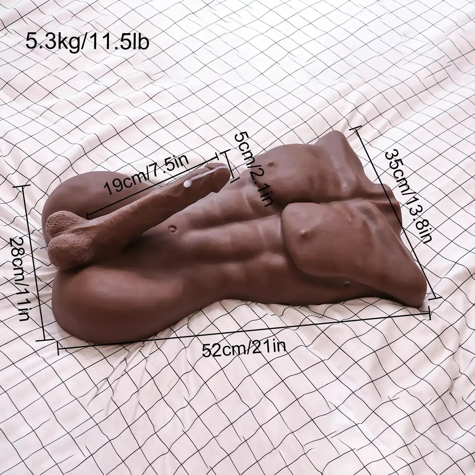 David-11.5LB Male Sex Torso With 7.5“ Dildo