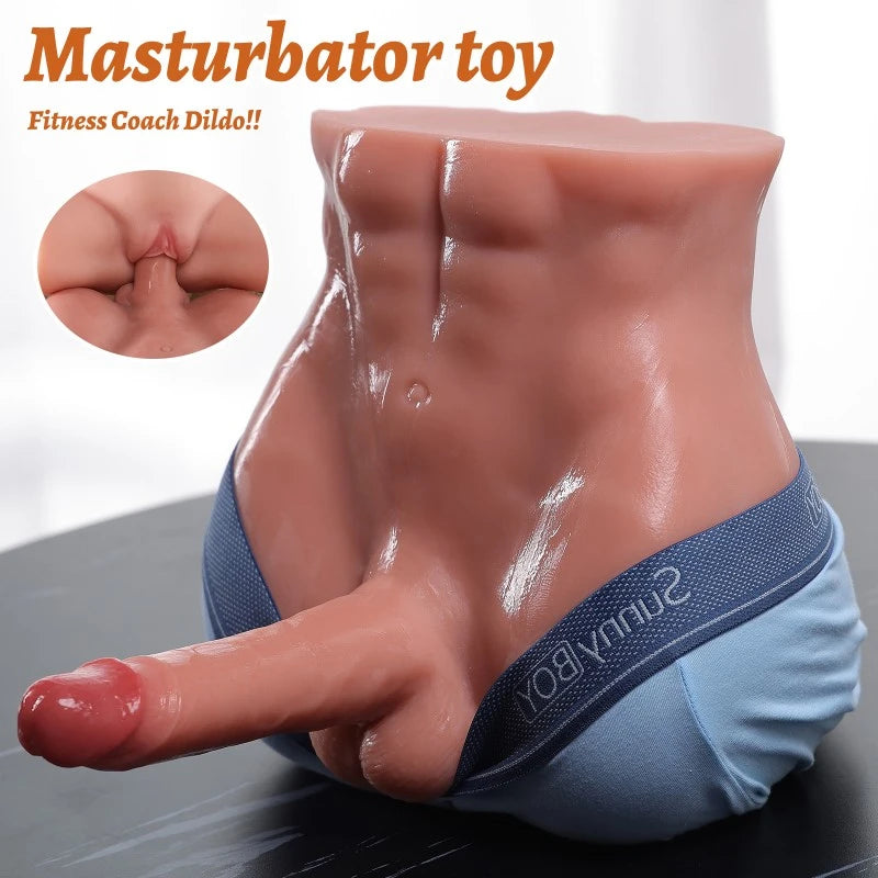 Vernon-11 LB Male Torso Sex Doll for Women with 6.9″ Dildo