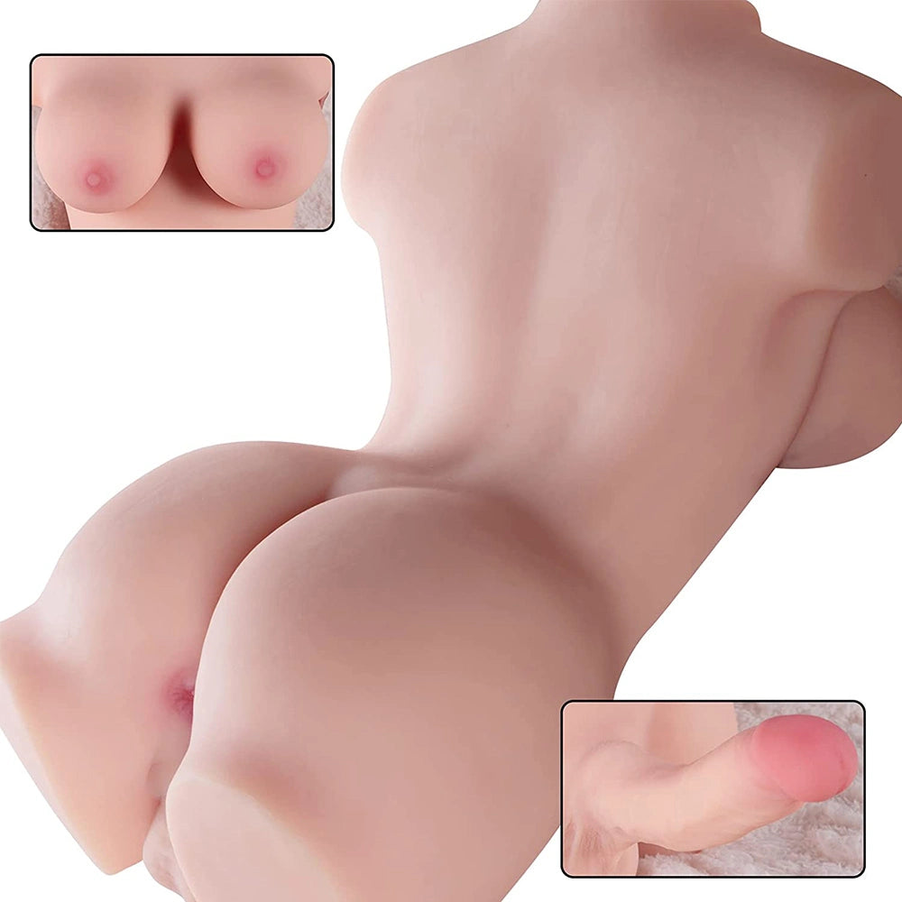 Andre-16.54LB Lifelike Shemale Sex Torso With 5.9″ Dildo